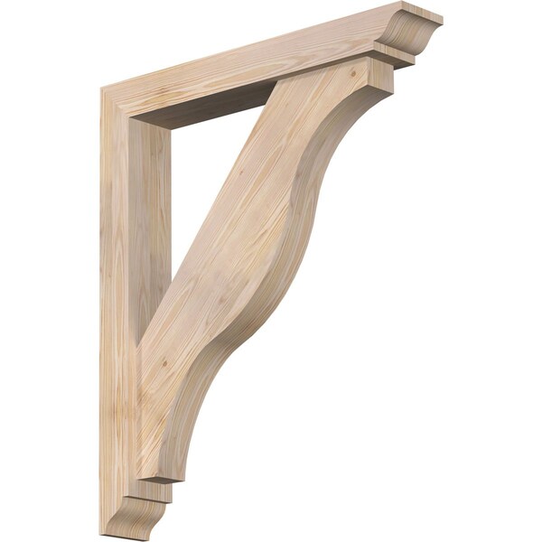 Ekena Millwork Funston Traditional Smooth Bracket w/ Offset Brace, Douglas Fir, 5 1/2"W x 34"D x 40"H BKT0604X34X40FST01SDF - main
